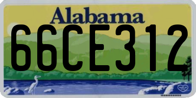 AL license plate 66CE312