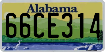 AL license plate 66CE314