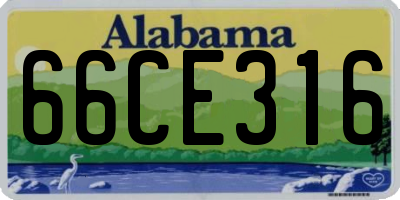 AL license plate 66CE316