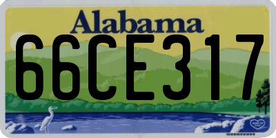 AL license plate 66CE317