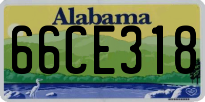 AL license plate 66CE318