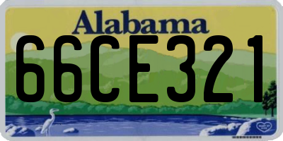 AL license plate 66CE321