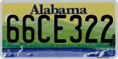 AL license plate 66CE322
