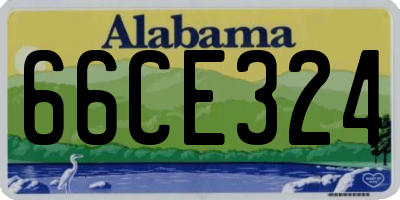 AL license plate 66CE324