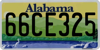 AL license plate 66CE325