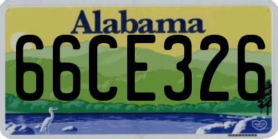 AL license plate 66CE326
