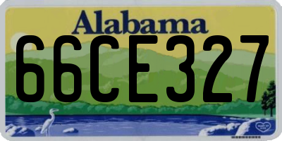 AL license plate 66CE327