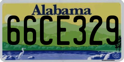 AL license plate 66CE329