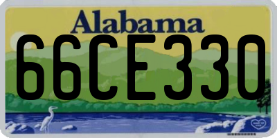 AL license plate 66CE330