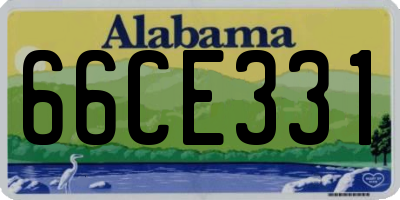 AL license plate 66CE331