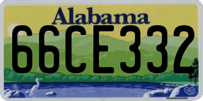 AL license plate 66CE332