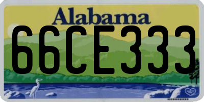 AL license plate 66CE333