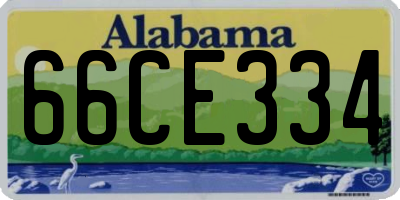 AL license plate 66CE334