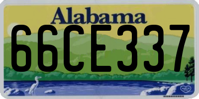 AL license plate 66CE337