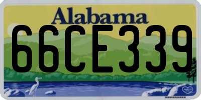 AL license plate 66CE339