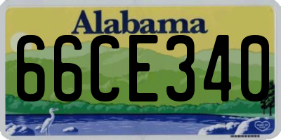 AL license plate 66CE340