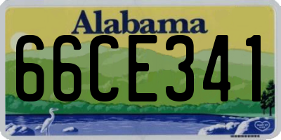 AL license plate 66CE341