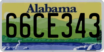 AL license plate 66CE343