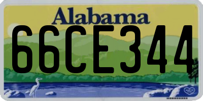 AL license plate 66CE344
