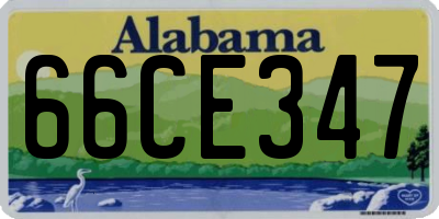 AL license plate 66CE347