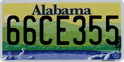 AL license plate 66CE355