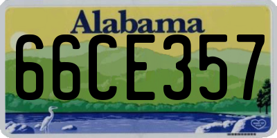 AL license plate 66CE357