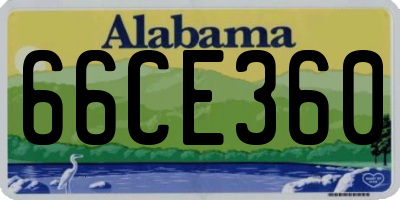 AL license plate 66CE360