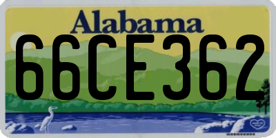 AL license plate 66CE362
