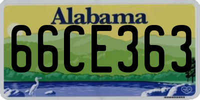 AL license plate 66CE363