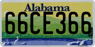 AL license plate 66CE366