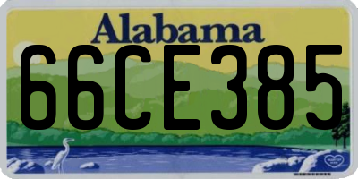 AL license plate 66CE385
