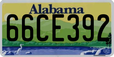AL license plate 66CE392