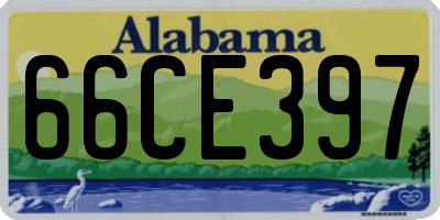 AL license plate 66CE397