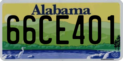 AL license plate 66CE401