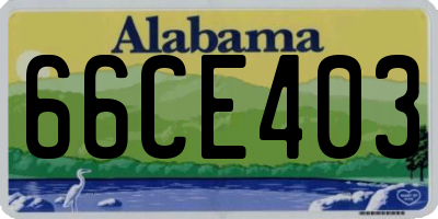 AL license plate 66CE403