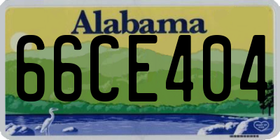 AL license plate 66CE404