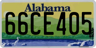 AL license plate 66CE405