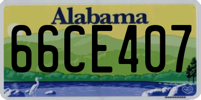 AL license plate 66CE407