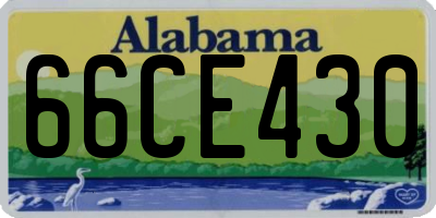 AL license plate 66CE430
