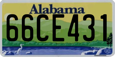 AL license plate 66CE431