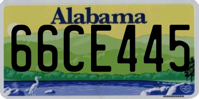 AL license plate 66CE445
