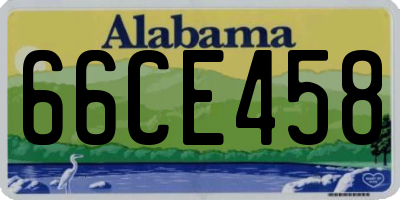 AL license plate 66CE458