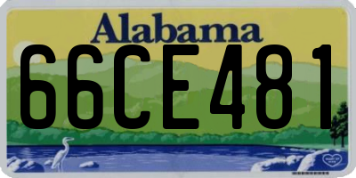 AL license plate 66CE481