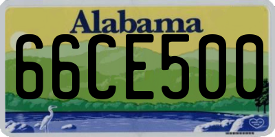 AL license plate 66CE500