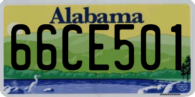 AL license plate 66CE501