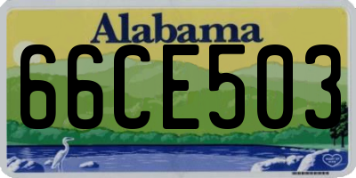 AL license plate 66CE503