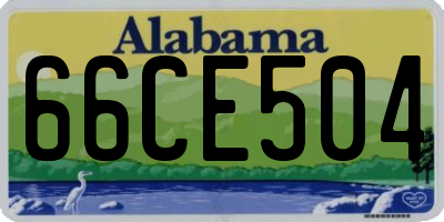 AL license plate 66CE504
