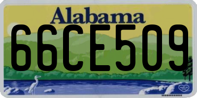 AL license plate 66CE509
