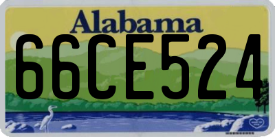 AL license plate 66CE524