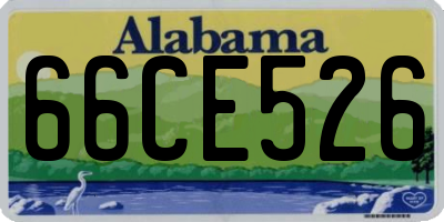 AL license plate 66CE526
